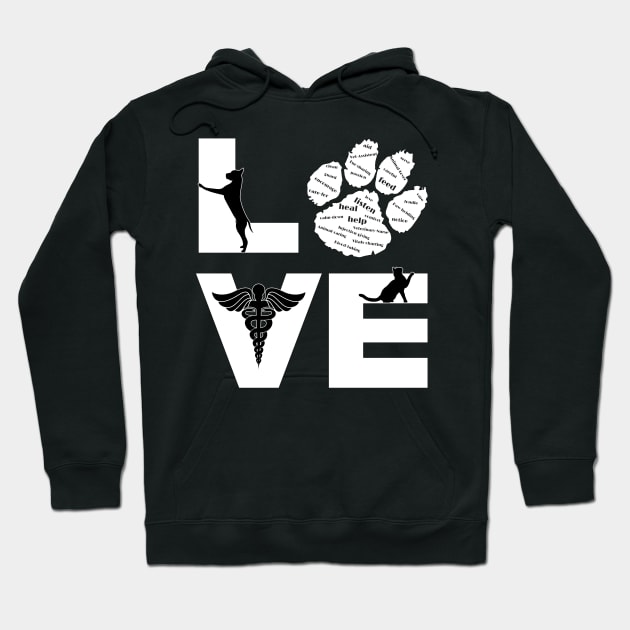 Veterinary Assistant - Love Hoodie by GNDesign